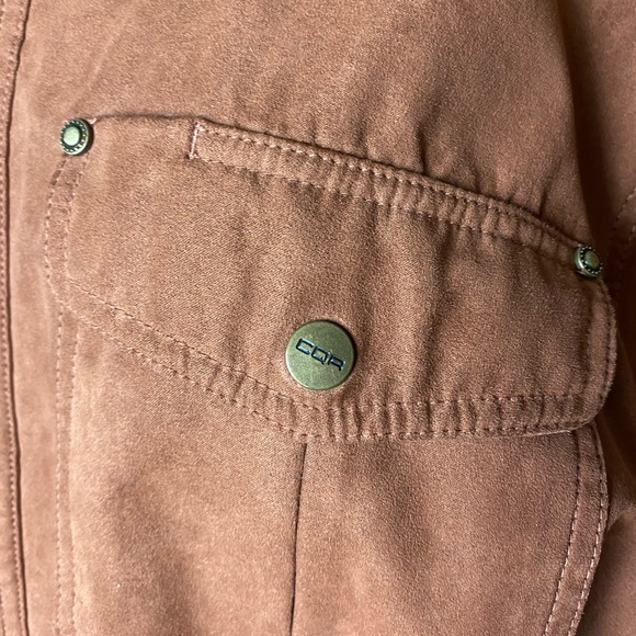 Men’s CQR FLANNEL Lined Shirt Jacket Faux Suede XL - Picture 3 of 7